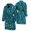 Celebrate Champagne Print Pattern Men Long Robe-grizzshop