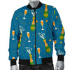 Celebrate Champagne Print Pattern Men's Bomber Jacket-grizzshop