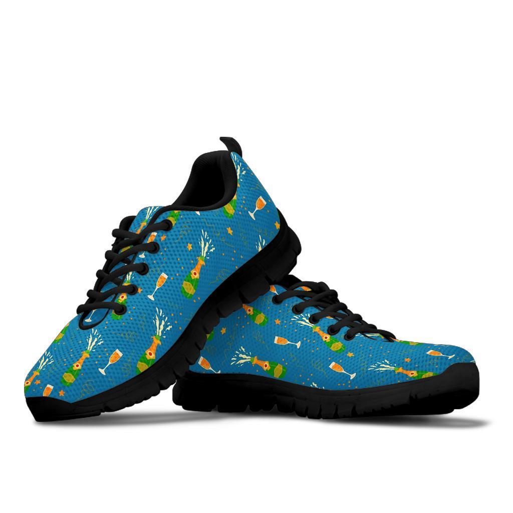 Celebrate Champagne Print Pattern Sneaker Shoes For Men Women-grizzshop