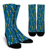 Celebrate Champagne Print Pattern Unisex Crew Socks-grizzshop