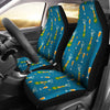 Celebrate Champagne Print Pattern Universal Fit Car Seat Covers-grizzshop