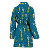 Celebrate Champagne Print Pattern Women Long Robe-grizzshop