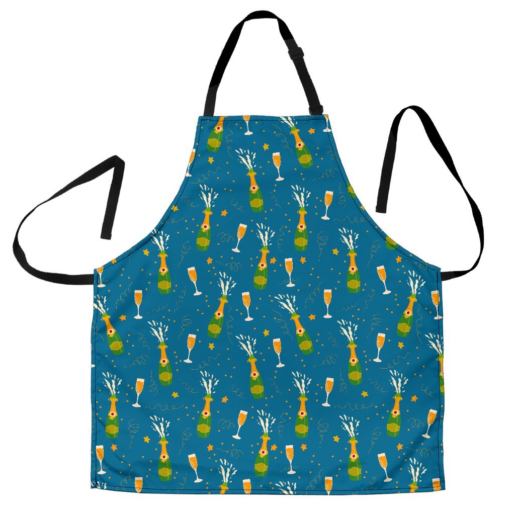 Celebrate Champagne Print Pattern Women's Apron-grizzshop