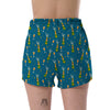 Celebrate Champagne Print Pattern Women's Shorts-grizzshop