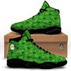 Celebration Saint Patrick's Day Print Pattern Black Basketball Shoes-grizzshop