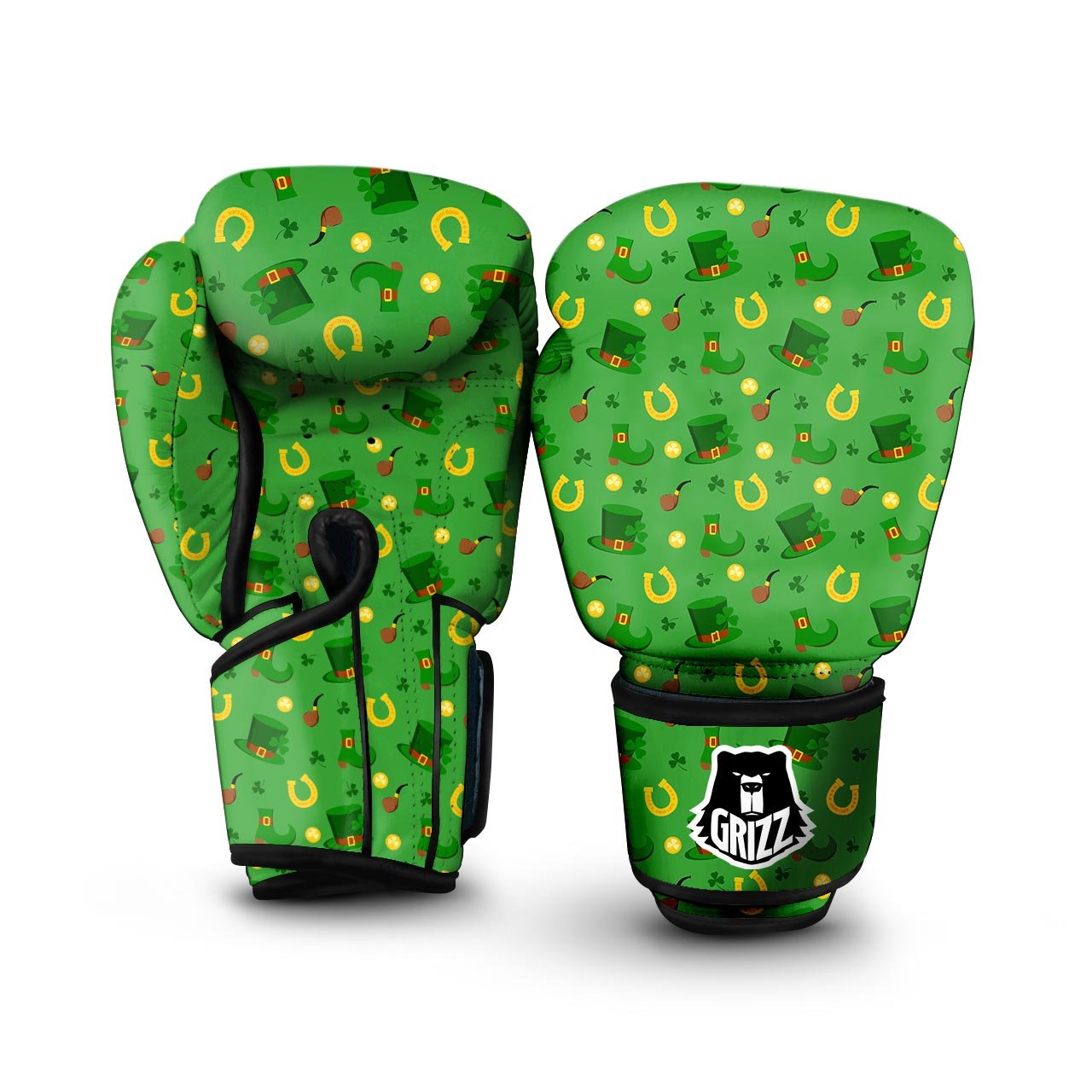 Celebration Saint Patrick's Day Print Pattern Boxing Gloves-grizzshop