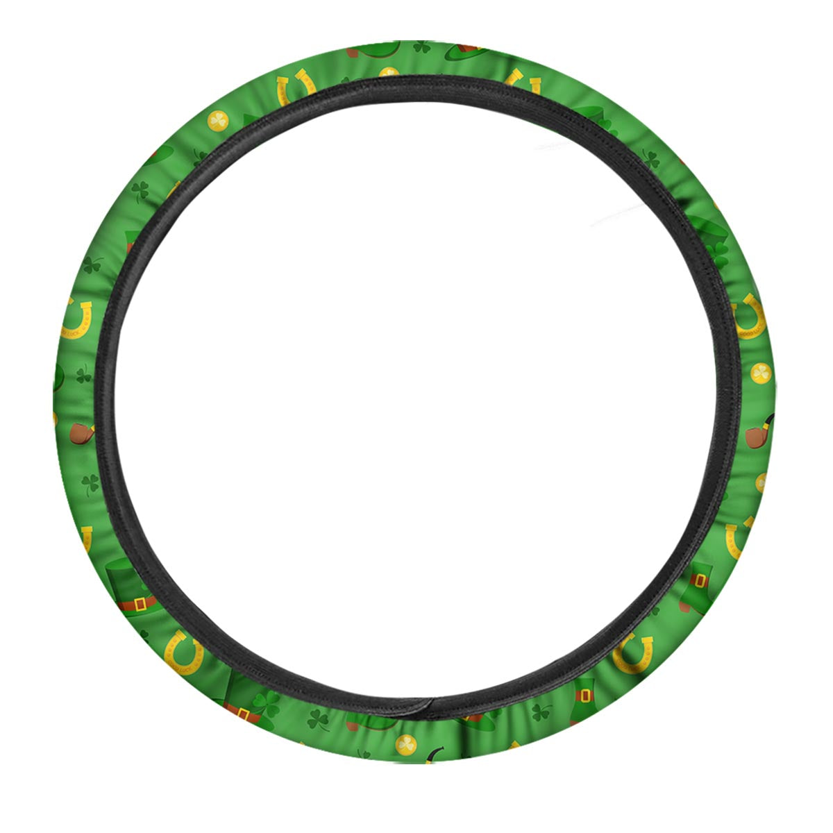 Celebration Saint Patrick's Day Print Pattern Car Steering Wheel Cover-grizzshop