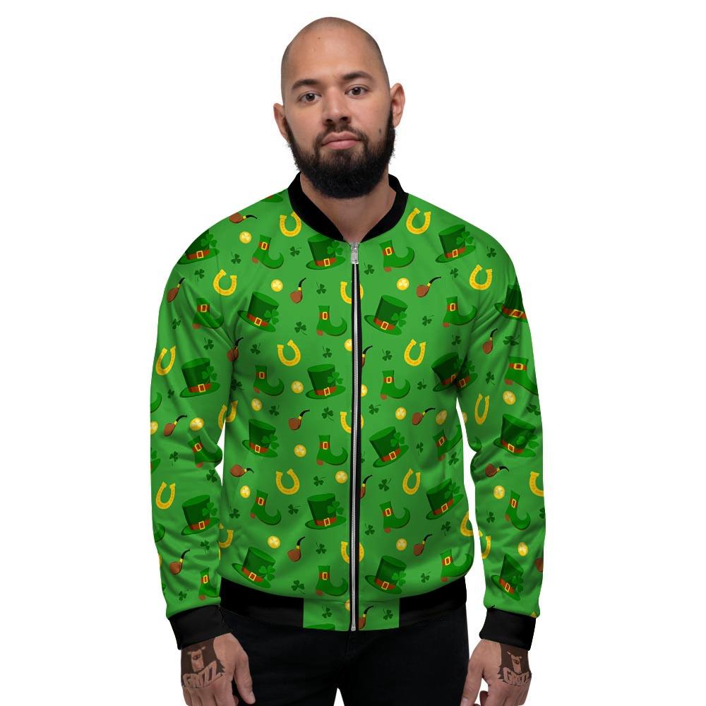 Celebration Saint Patrick's Day Print Pattern Men's Bomber Jacket-grizzshop