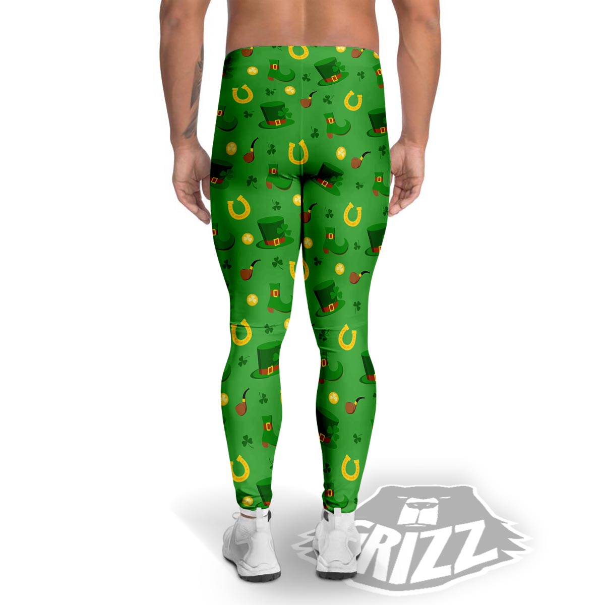 Celebration Saint Patrick's Day Print Pattern Men's Leggings-grizzshop