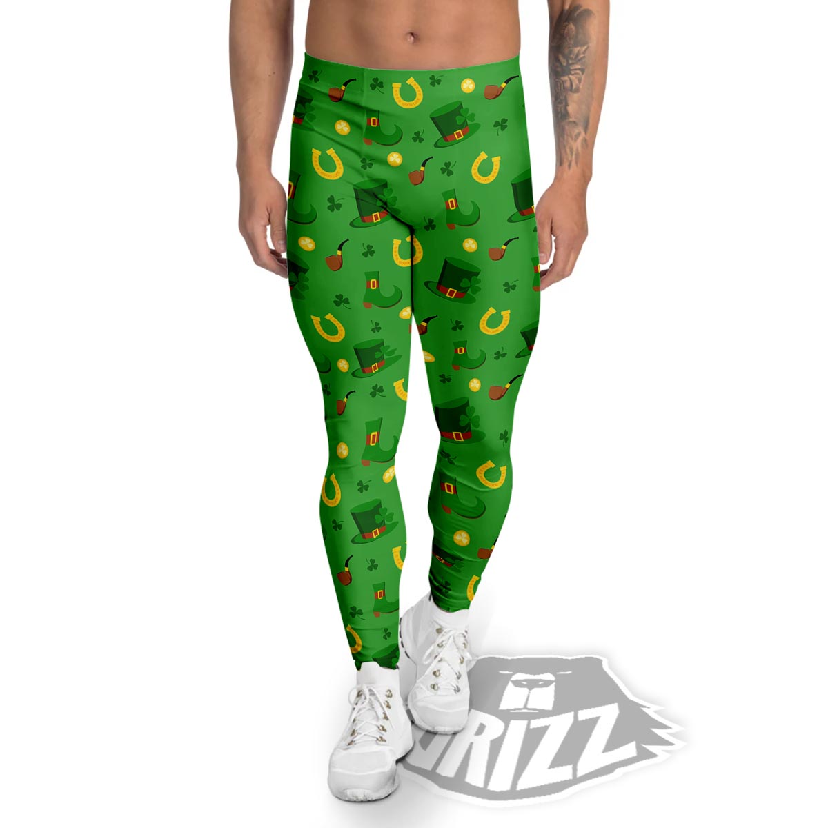 Celebration Saint Patrick's Day Print Pattern Men's Leggings-grizzshop