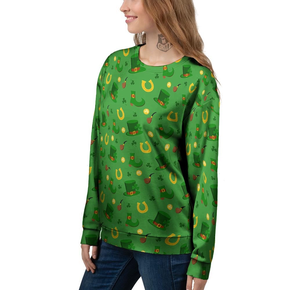 Celebration Saint Patrick's Day Print Pattern Women's Sweatshirt-grizzshop