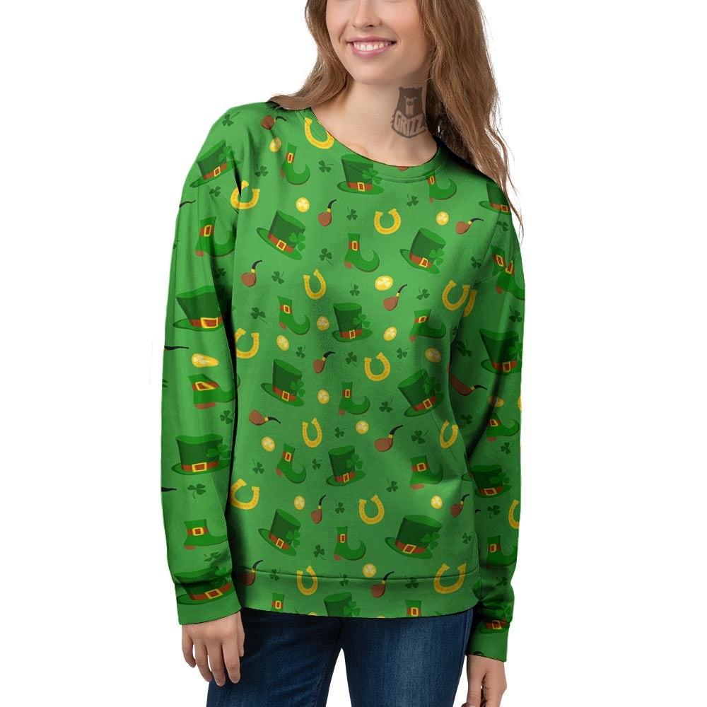 Celebration Saint Patrick's Day Print Pattern Women's Sweatshirt-grizzshop