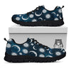 Celestial Blue And White Print Pattern Black Sneaker-grizzshop