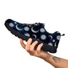 Celestial Blue And White Print Pattern Black Sneaker-grizzshop