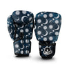Celestial Blue And White Print Pattern Boxing Gloves-grizzshop