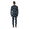 Celestial Blue And White Print Pattern Men's Pajamas-grizzshop