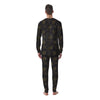 Celestial Gold And Black Print Pattern Men's Pajamas-grizzshop