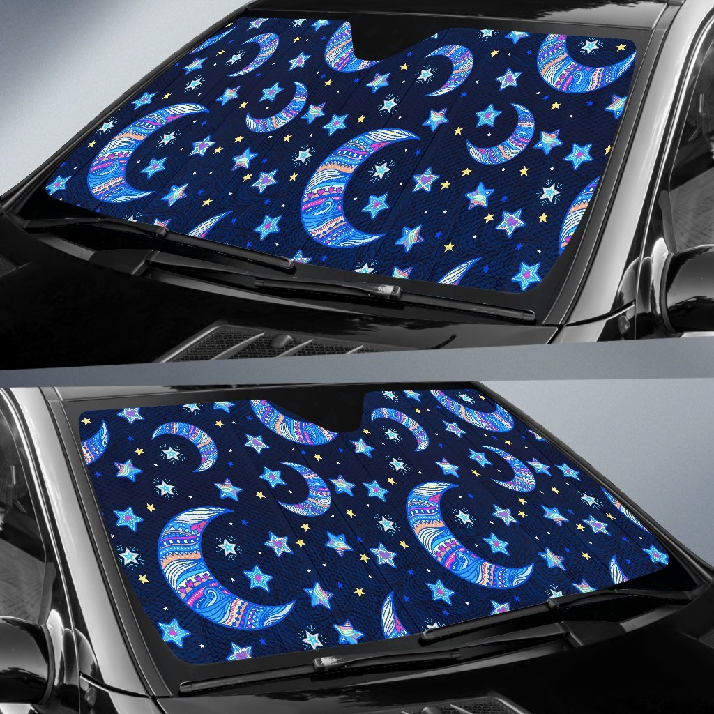 Celestial Pattern Print Car Sun Shade-grizzshop