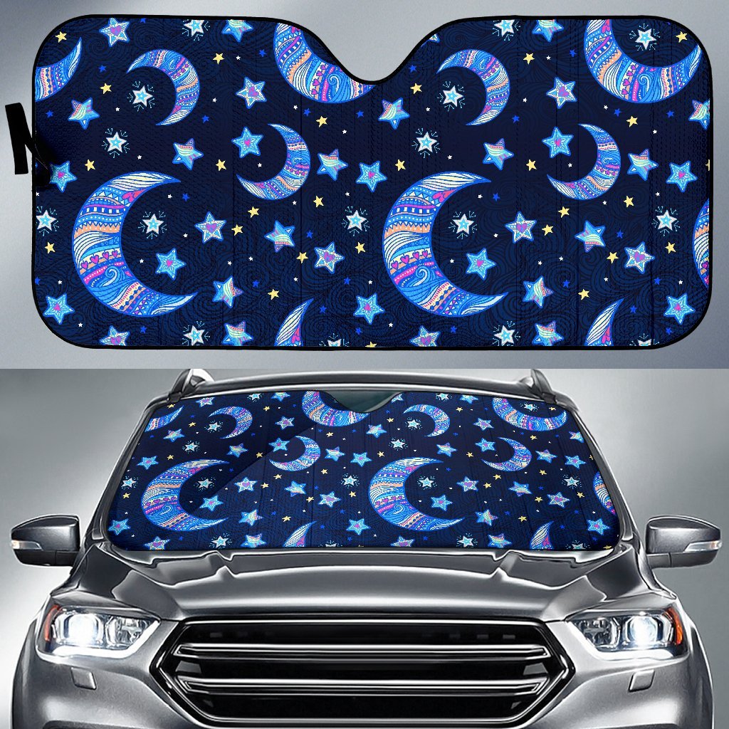 Celestial Pattern Print Car Sun Shade-grizzshop