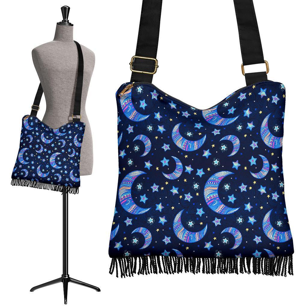 Celestial Pattern Print Crossbody bags-grizzshop