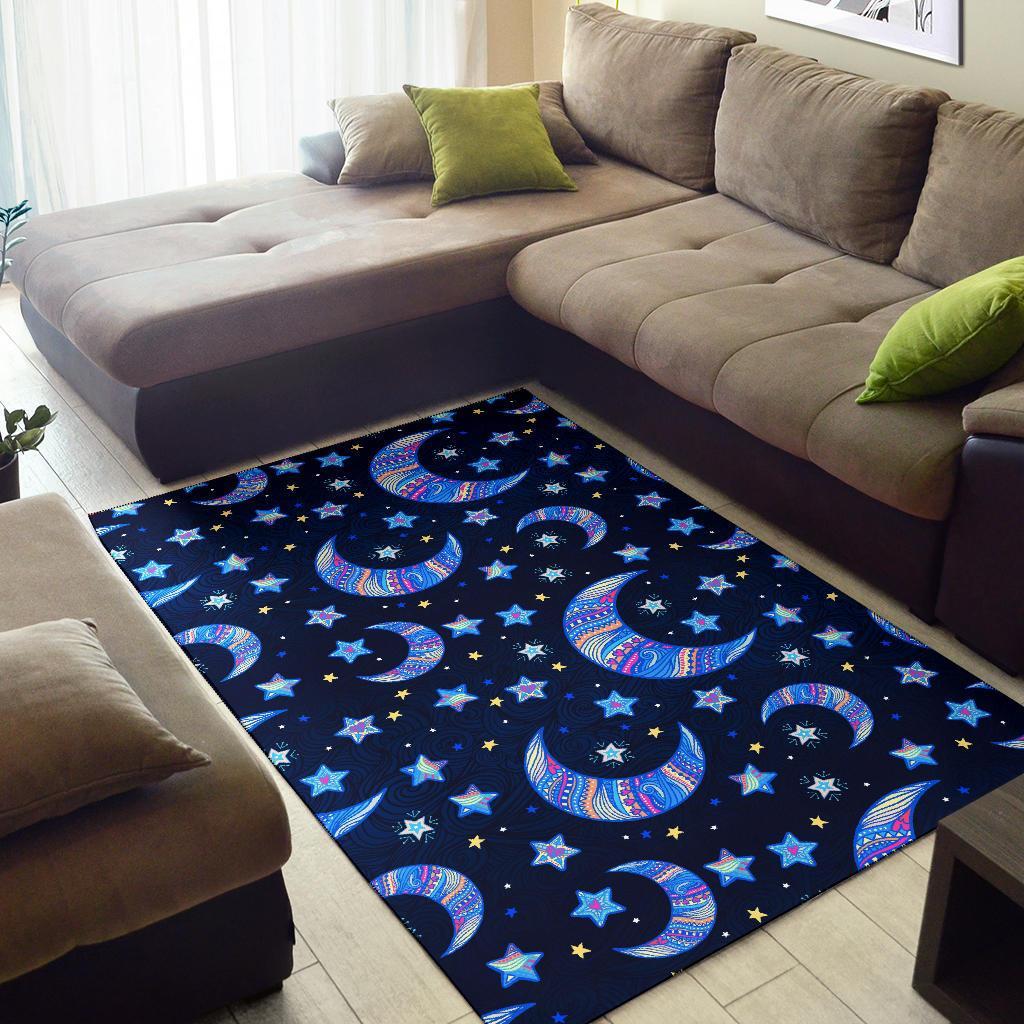 Celestial Pattern Print Floor Mat-grizzshop