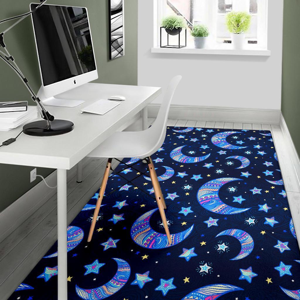 Celestial Pattern Print Floor Mat-grizzshop