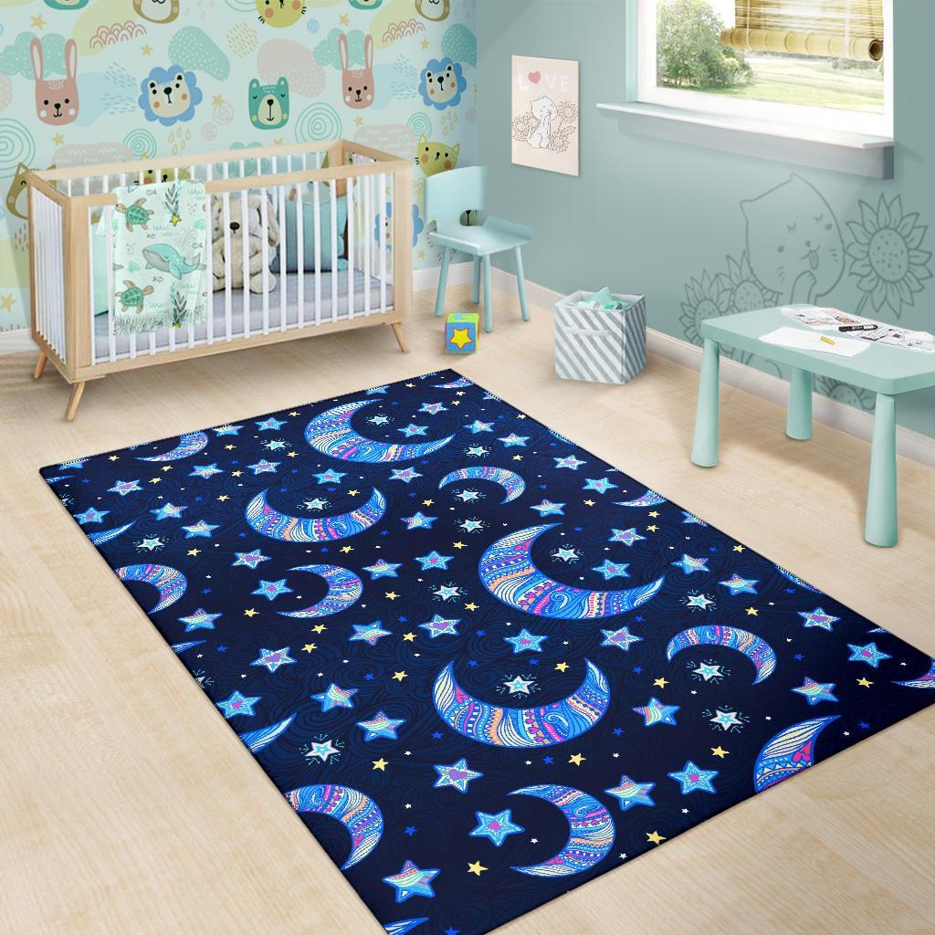 Celestial Pattern Print Floor Mat-grizzshop