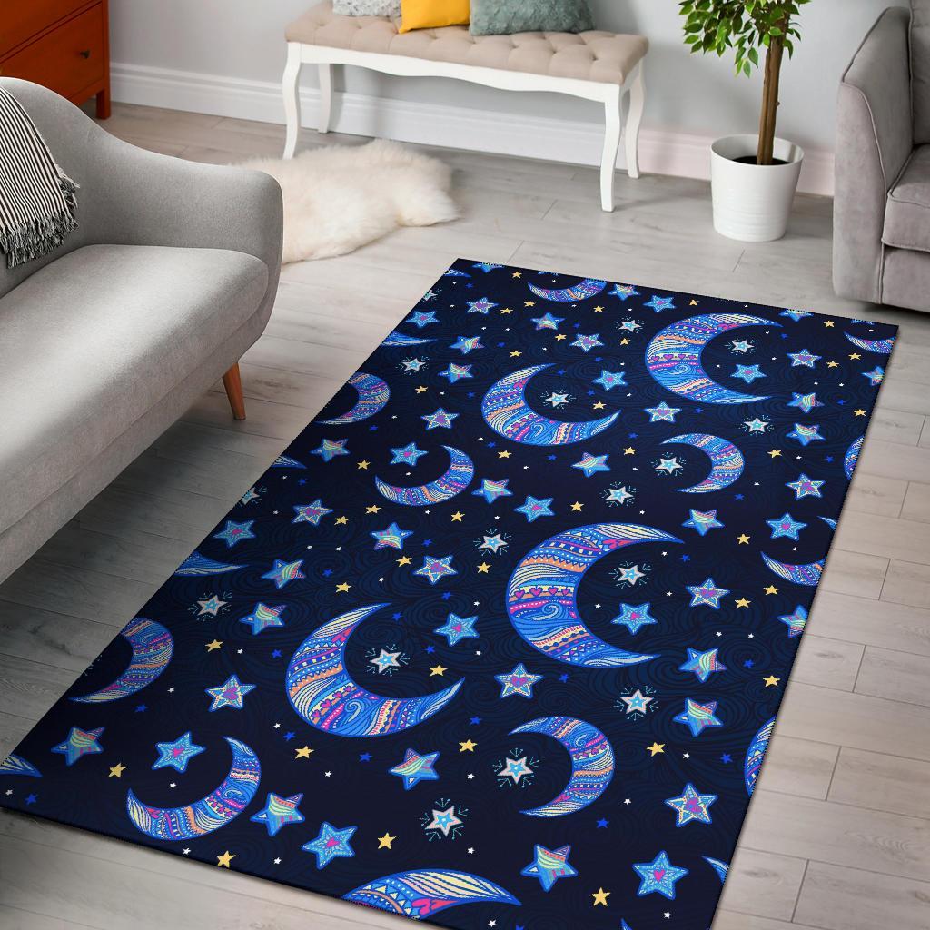 Celestial Pattern Print Floor Mat-grizzshop