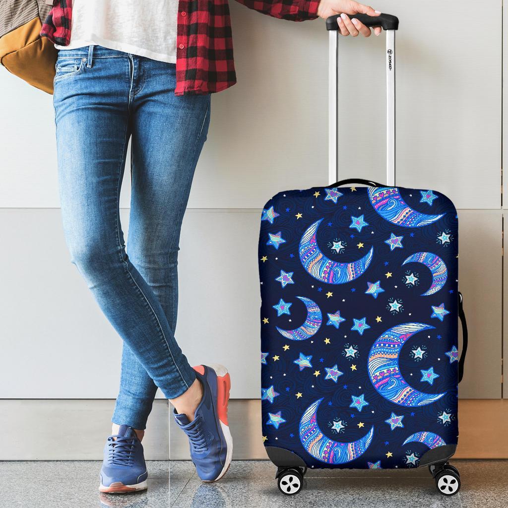 Celestial Pattern Print Luggage Cover Protector-grizzshop