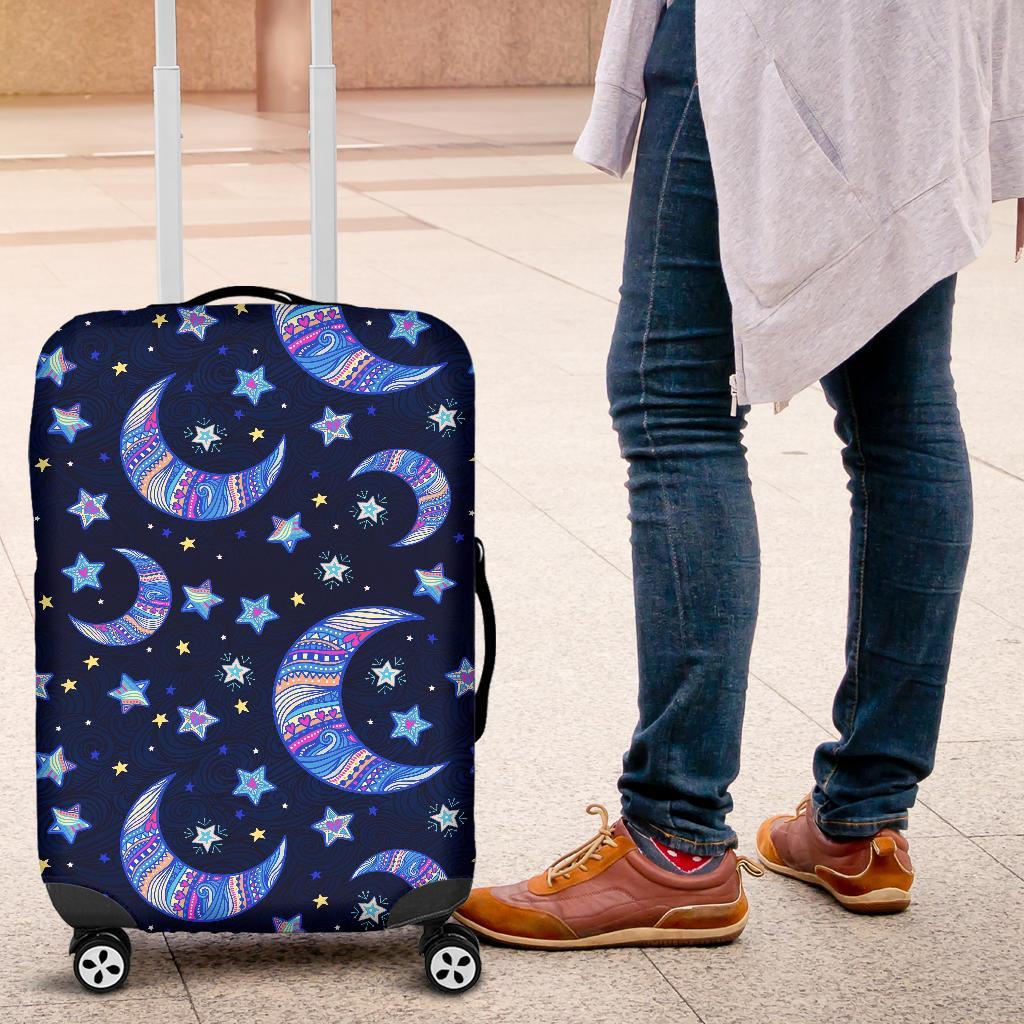 Celestial Pattern Print Luggage Cover Protector-grizzshop