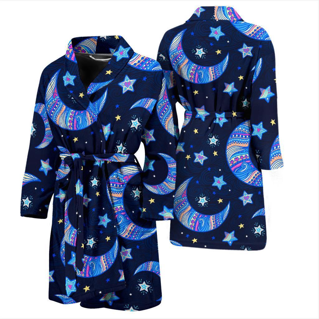 Celestial Pattern Print Men Long Robe-grizzshop