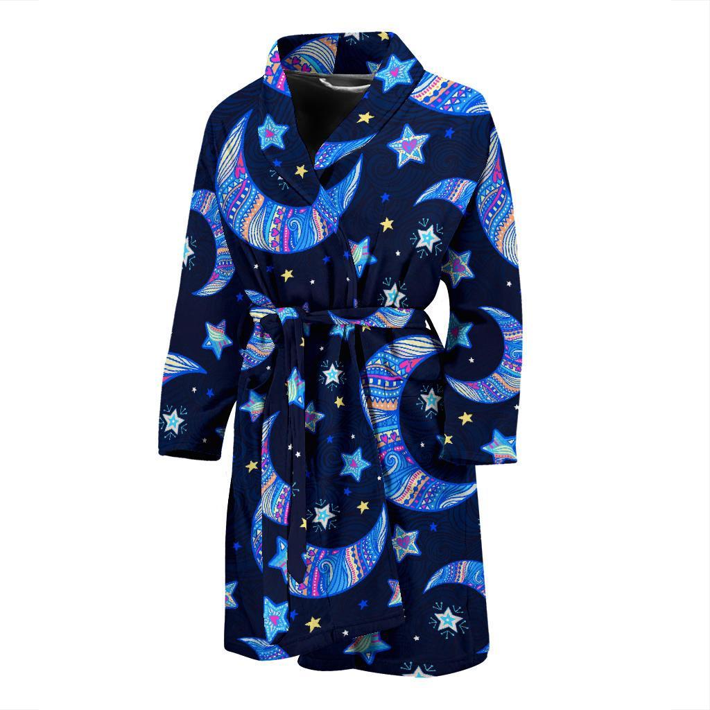 Celestial Pattern Print Men Long Robe-grizzshop