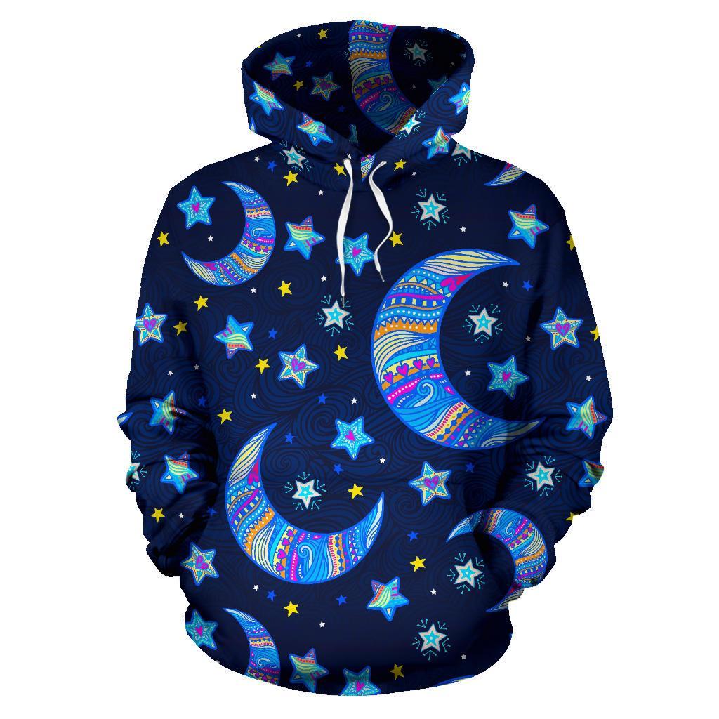 Celestial Pattern Print Men Women Pullover Hoodie-grizzshop