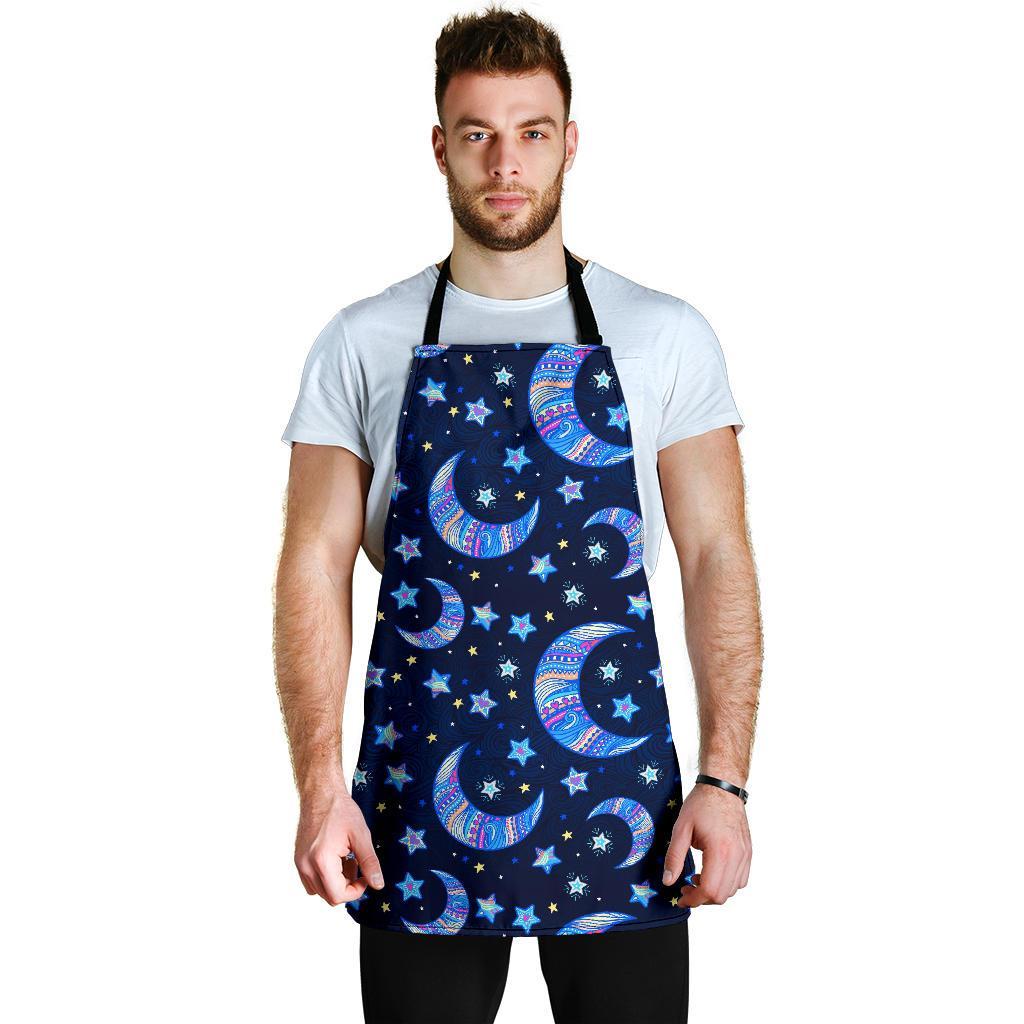 Celestial Pattern Print Men's Apron-grizzshop