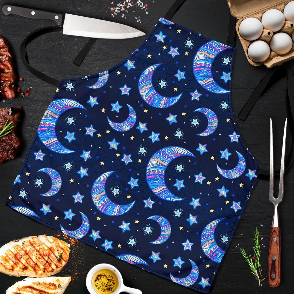Celestial Pattern Print Men's Apron-grizzshop