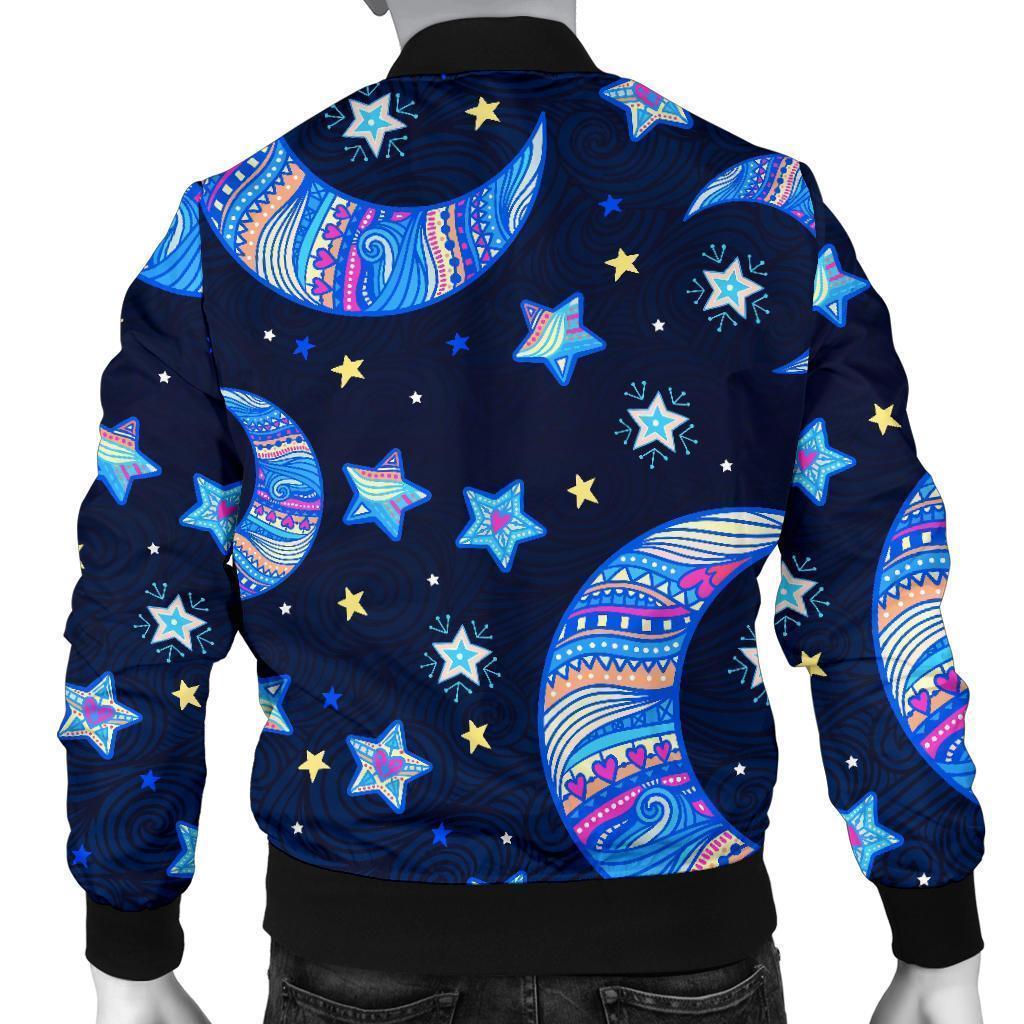 Celestial Pattern Print Men's Bomber Jacket-grizzshop