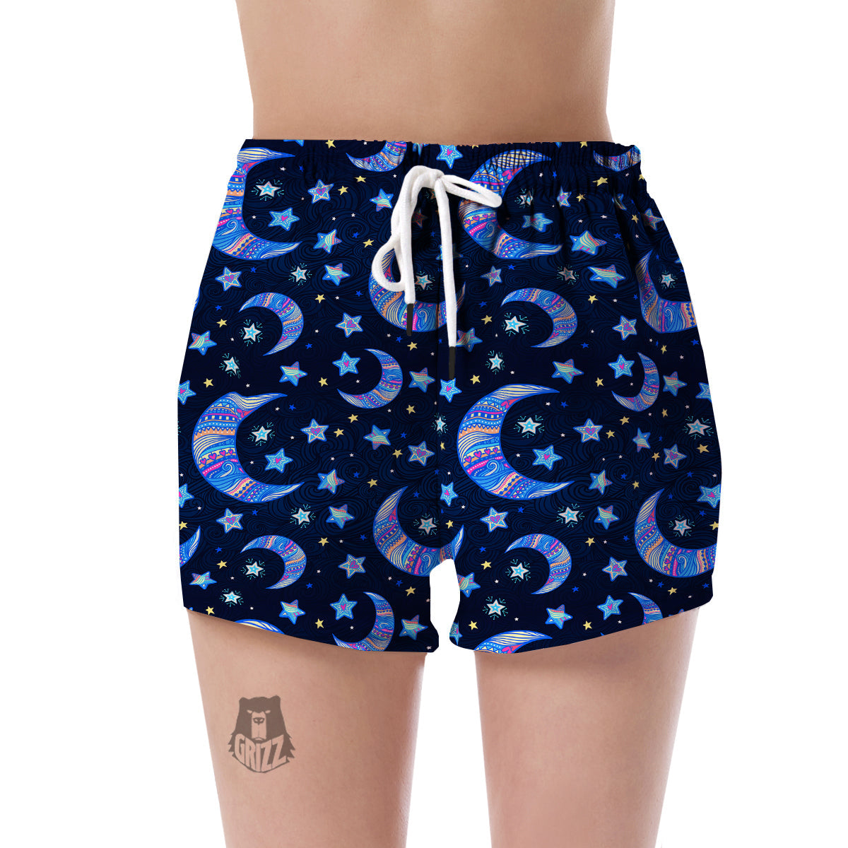 Celestial Pattern Print Women's Shorts-grizzshop