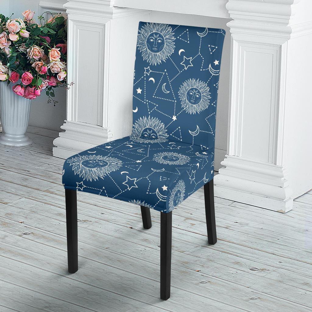 Celestial Print Pattern Chair Cover-grizzshop