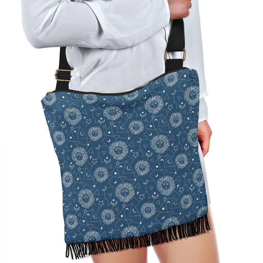 Celestial Print Pattern Crossbody bags-grizzshop