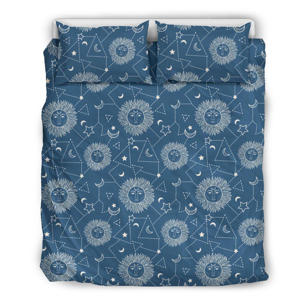 Celestial Print Pattern Duvet Cover Bedding Set-grizzshop