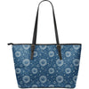 Celestial Print Pattern Leather Tote Bag-grizzshop