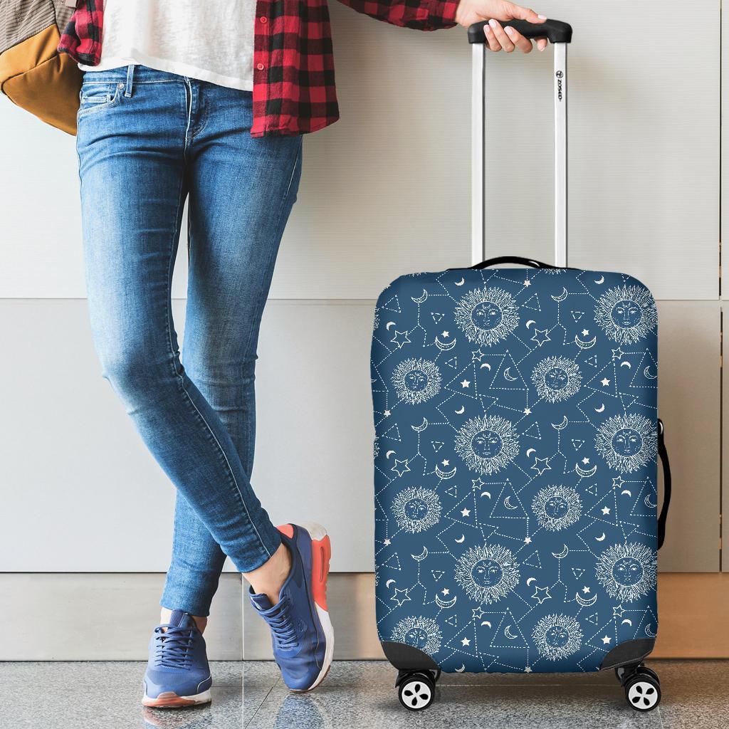 Celestial Print Pattern Luggage Cover Protector-grizzshop