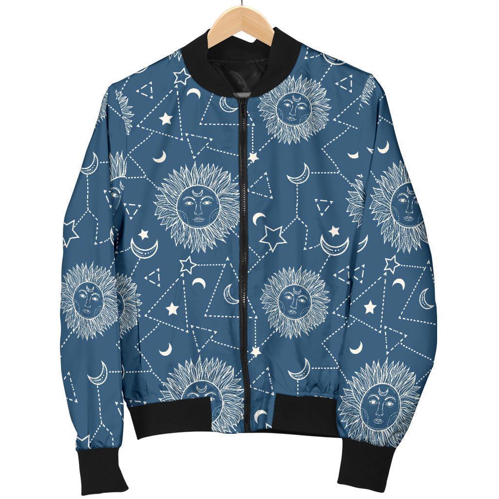 Celestial Print Pattern Men's Bomber Jacket-grizzshop