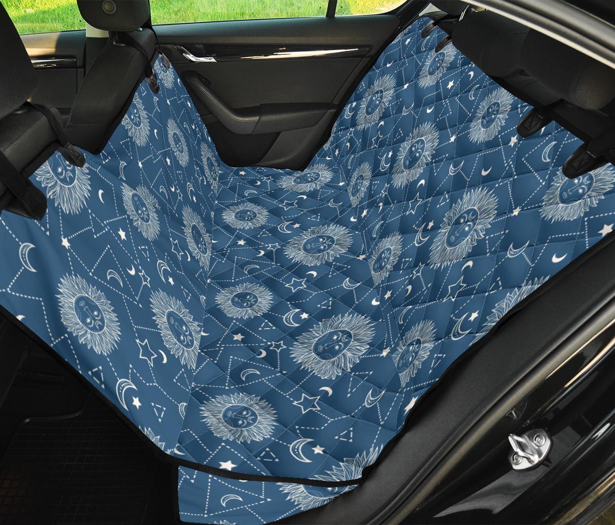 Celestial Print Pattern Pet Car Seat Cover-grizzshop