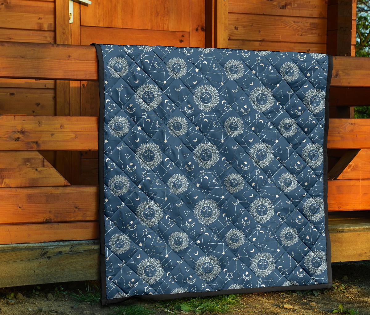 Celestial Print Pattern Quilt-grizzshop