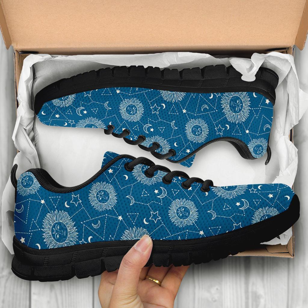 Celestial Print Pattern Sneaker Shoes For Men Women-grizzshop