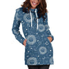 Celestial Print Pattern Women Hoodie Dress-grizzshop