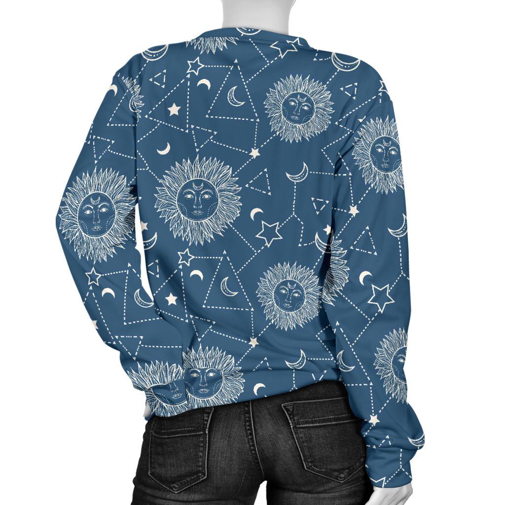 Celestial Print Pattern Women's Sweatshirt-grizzshop