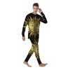 Celestial Sun Gold And Black Print Men's Pajamas-grizzshop