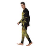 Celestial Sun Gold And Black Print Men's Pajamas-grizzshop